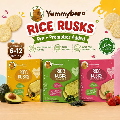 Yummybara Rice Rusks 40.8g (12 packs)