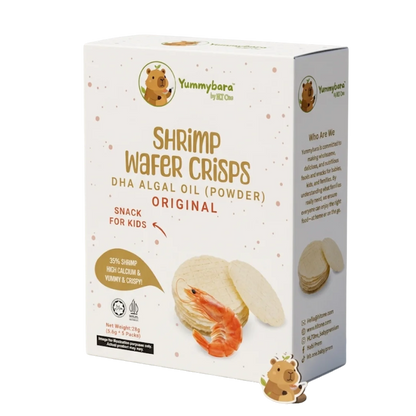 Yummybara Shrimp Wafer Crisps Enriched with DHA 28.2g (5 packs)