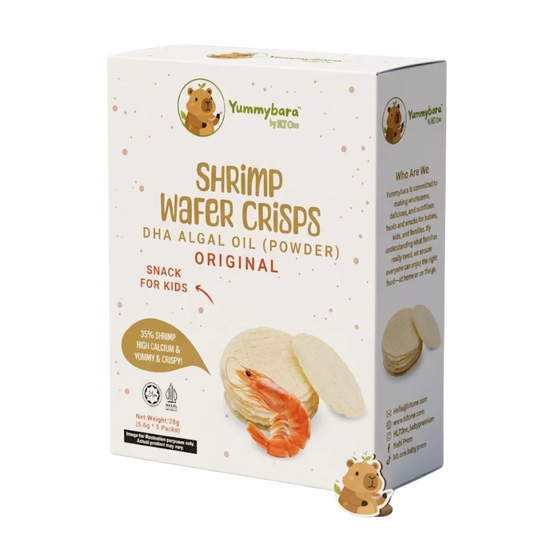 Yummybara Shrimp Wafer Crisps Enriched with DHA 28.2g (5 packs)