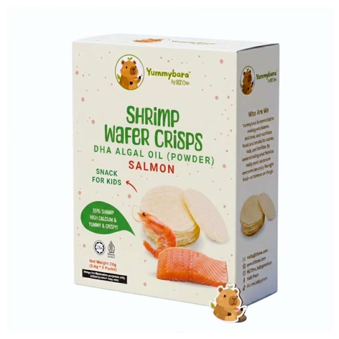 Yummybara Shrimp Wafer Crisps Enriched with DHA 28.2g (5 packs)