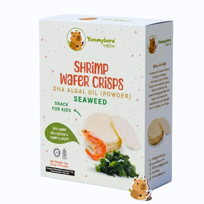 Yummybara Shrimp Wafer Crisps Enriched with DHA 28.2g (5 packs)
