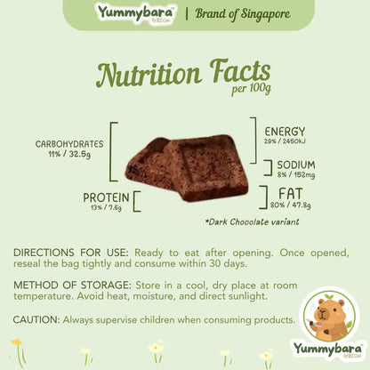 HLT One  Yummybara Freeze Dried Dark Chocolate (20g) 12 months+ 12m+, Baby Snacks, Halal 