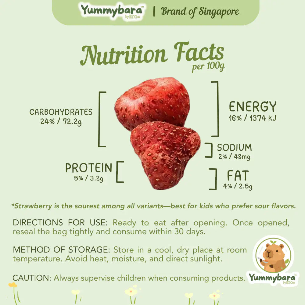 HLT One  Yummybara Freeze Dried Fruits (20g) 8 months+ 7m+, Baby Snacks, Fruit Snacks, Halal 
