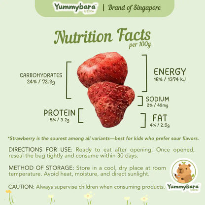 HLT One  Yummybara Freeze Dried Fruits (20g) 8 months+ 7m+, Baby Snacks, Fruit Snacks, Halal 
