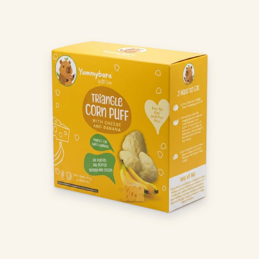 Triangle Corn Puff - with Cheese and Banana 40g (4 packs)