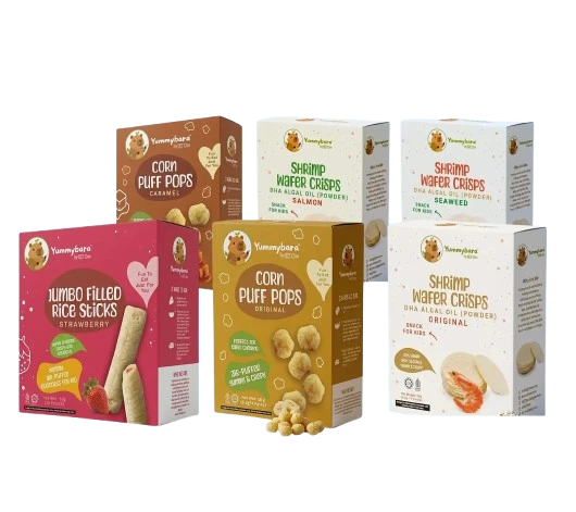 Big Crunch bundle boxes: jumbo filled rice sticks, corn puff pops and shrimp wafer crisps